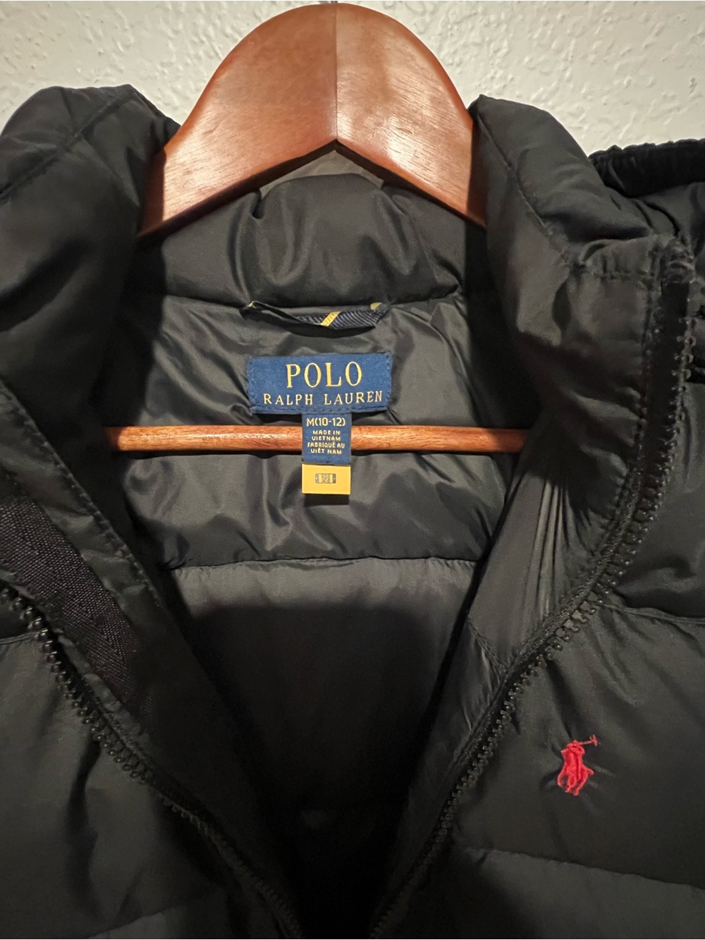 Boys Ralph Lauren Black Hooded Down Jacket. Size (10/12) - Picture 3 of 12